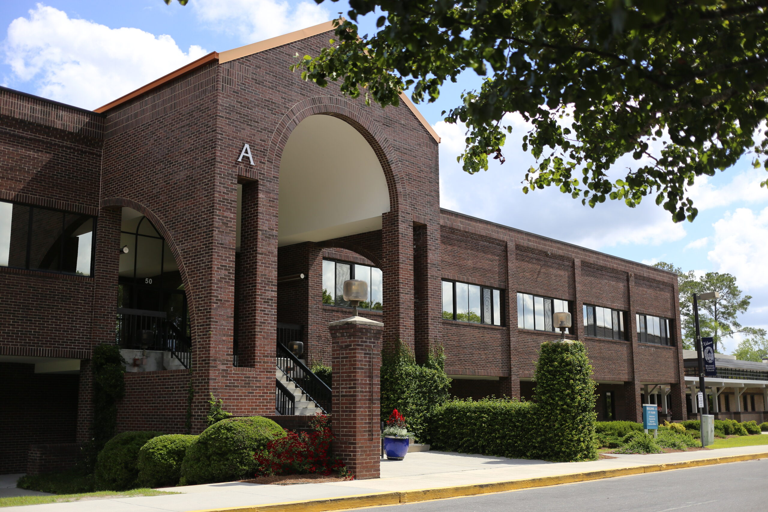 the front of BCC's Administration Building