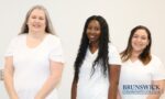 three BCC practical nursing student graduates