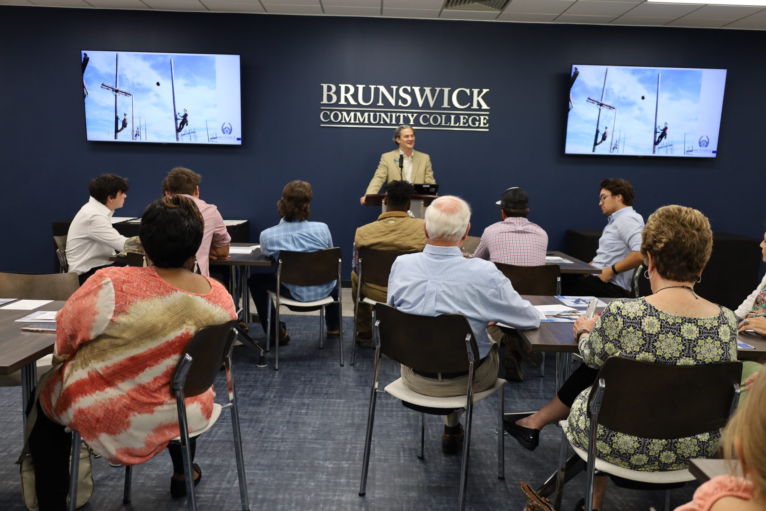 Photo of student at Lineworker graduation ceremony