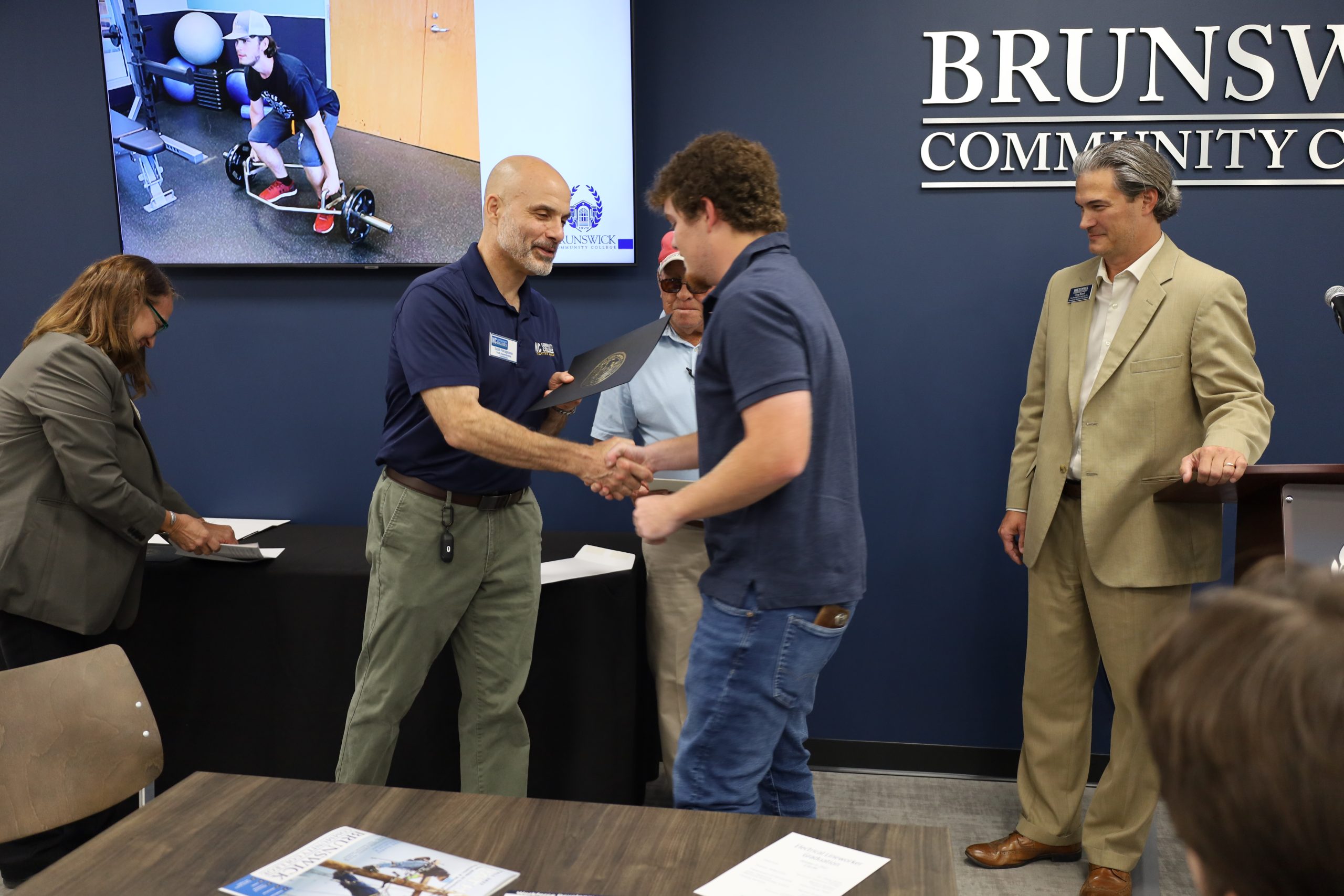 Photo of student at Lineworker graduation ceremony