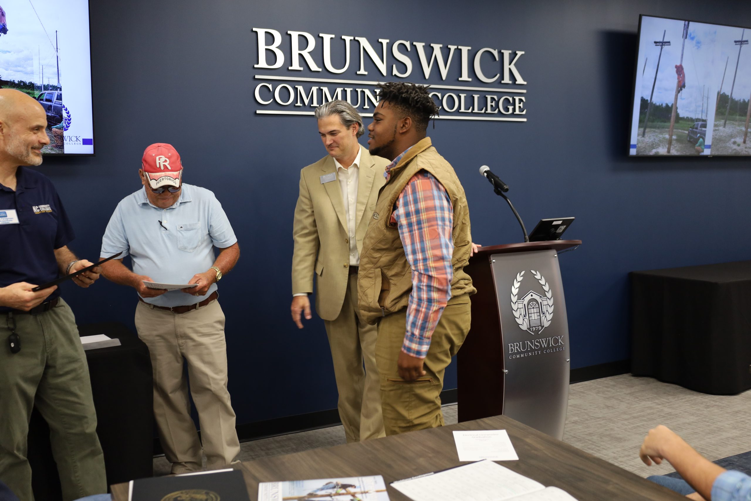 Photo of student at Lineworker graduation ceremony