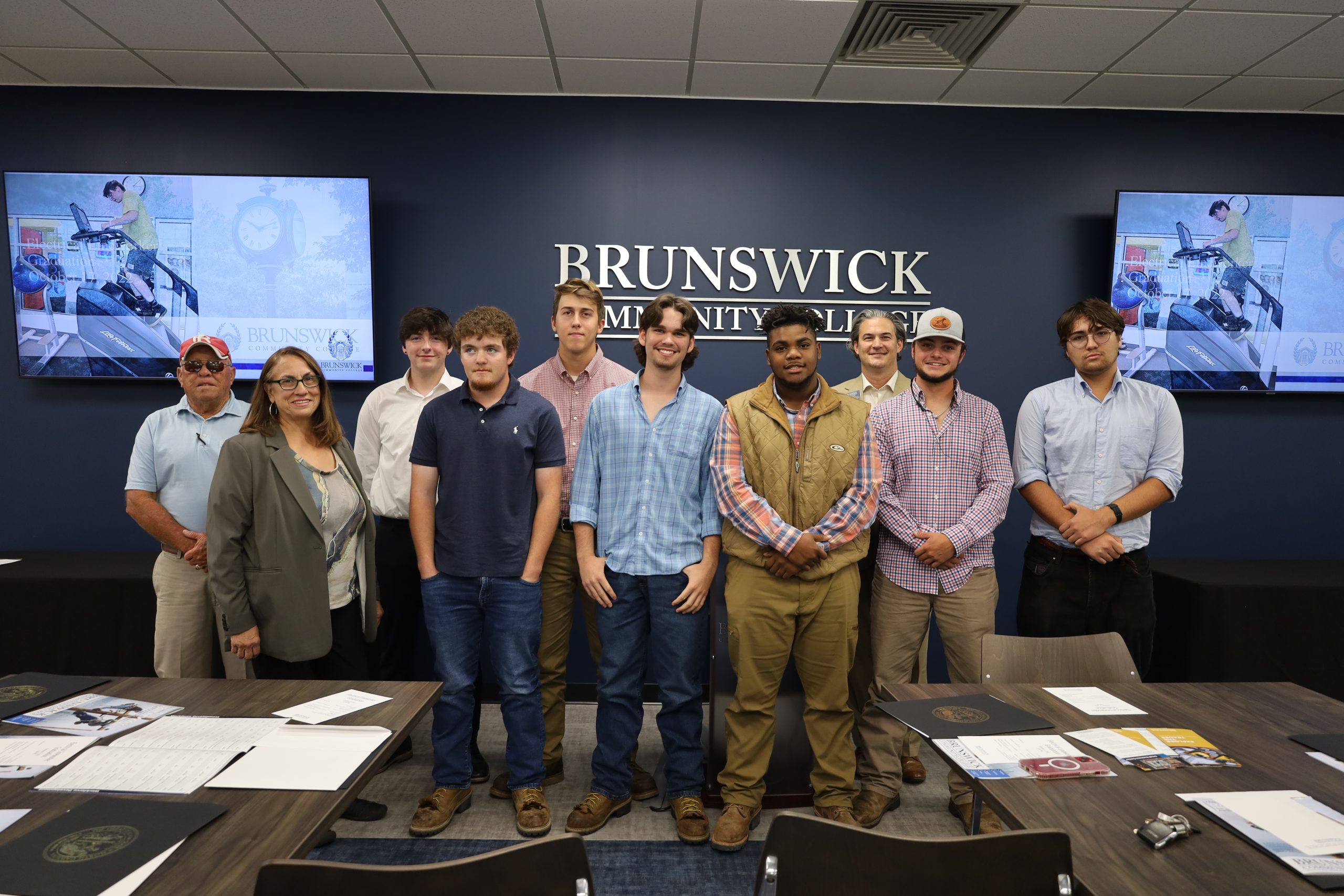 Photo of student at Lineworker graduation ceremony