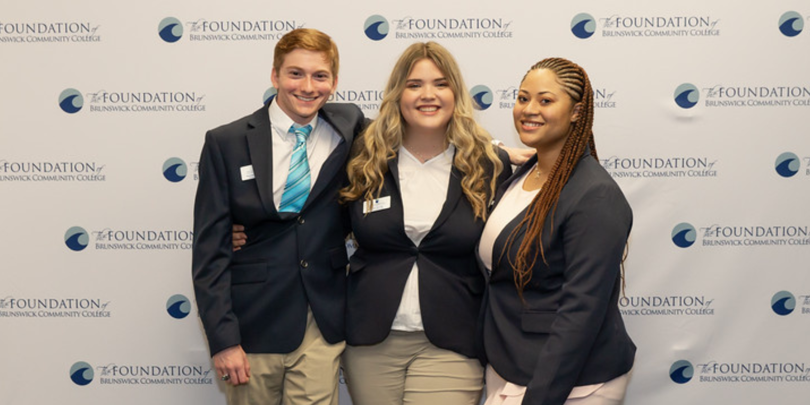 three scholarship recipients