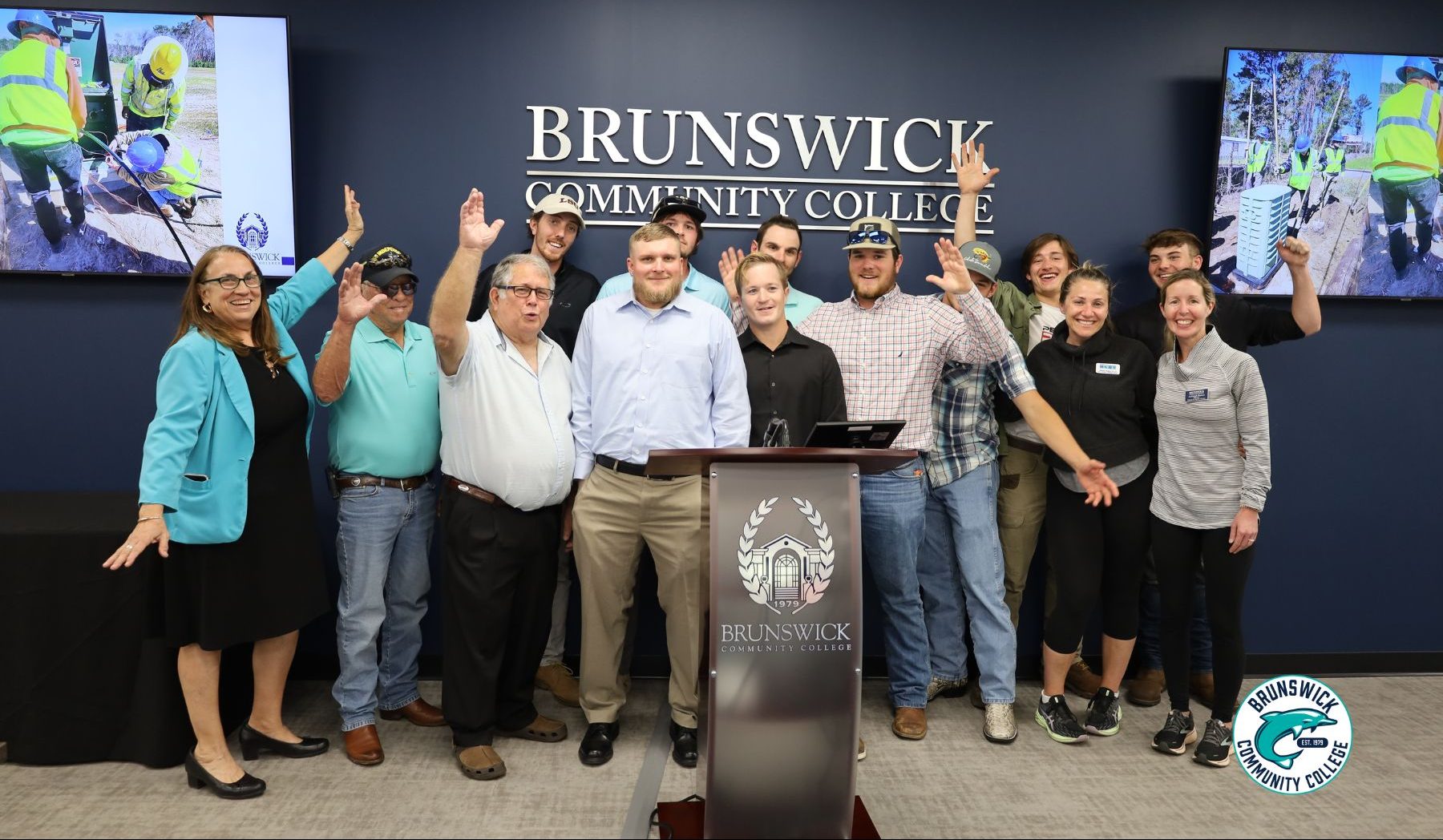 Electrical Lineworker Program graduates celebrating