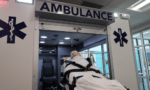 Ambulance and manakin for training