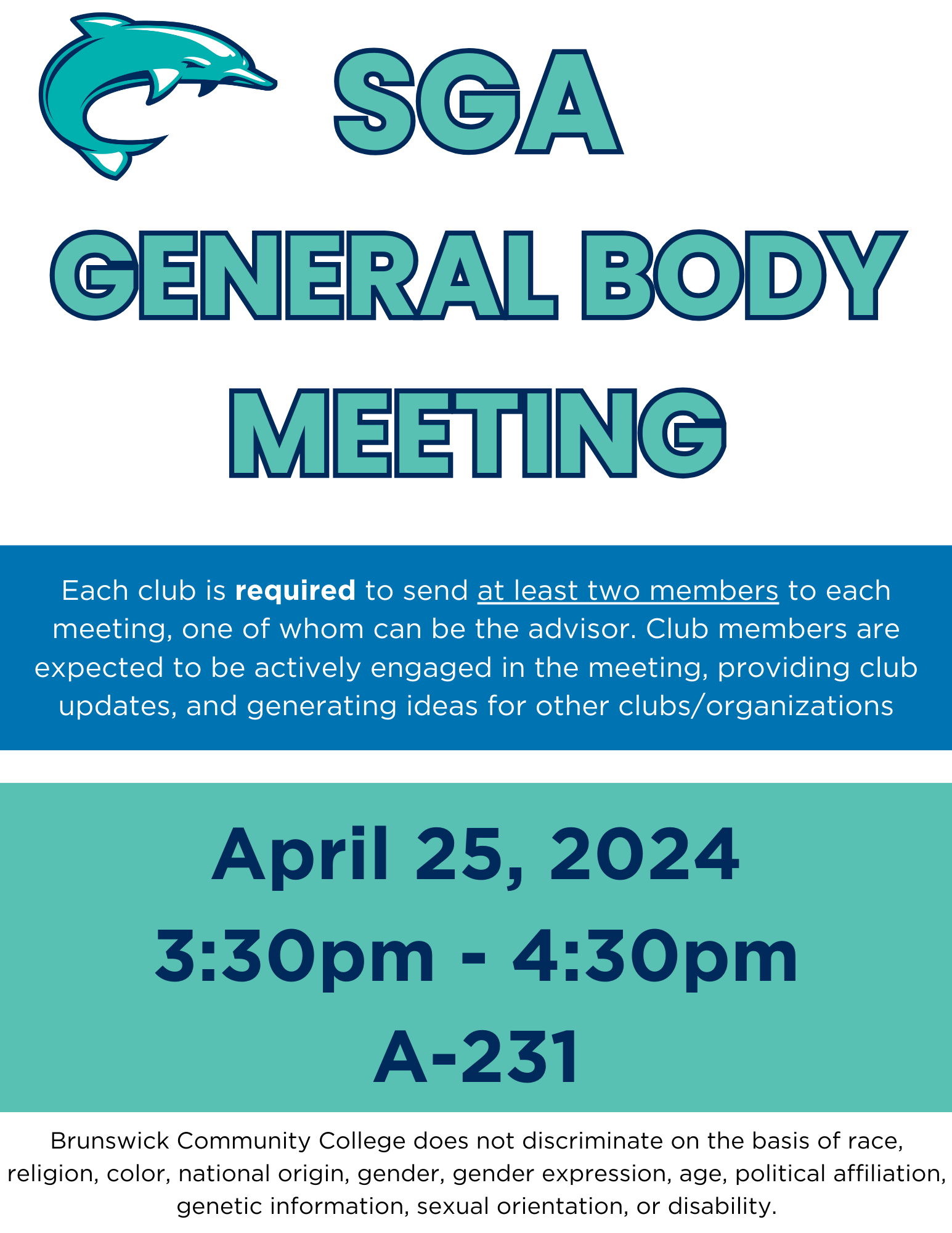 Student Body Meeting poster