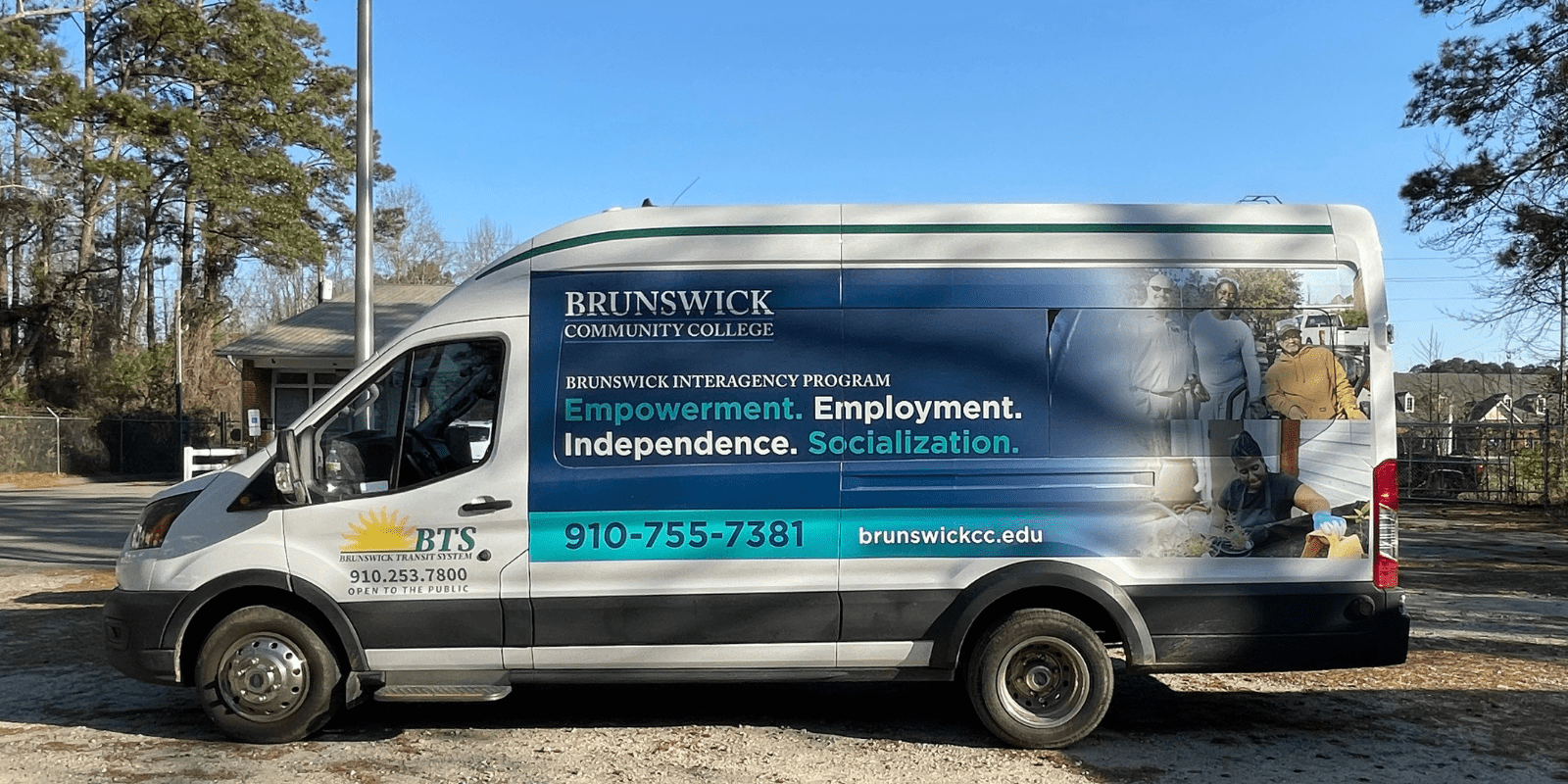 A van used to transport BIP students to and from school. It is part of the BTS fleet.