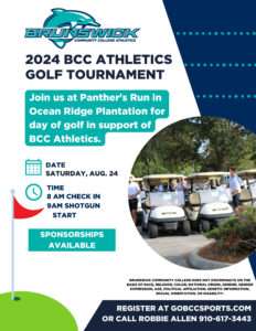 Flyer for BCC Athletics Golf Tournament