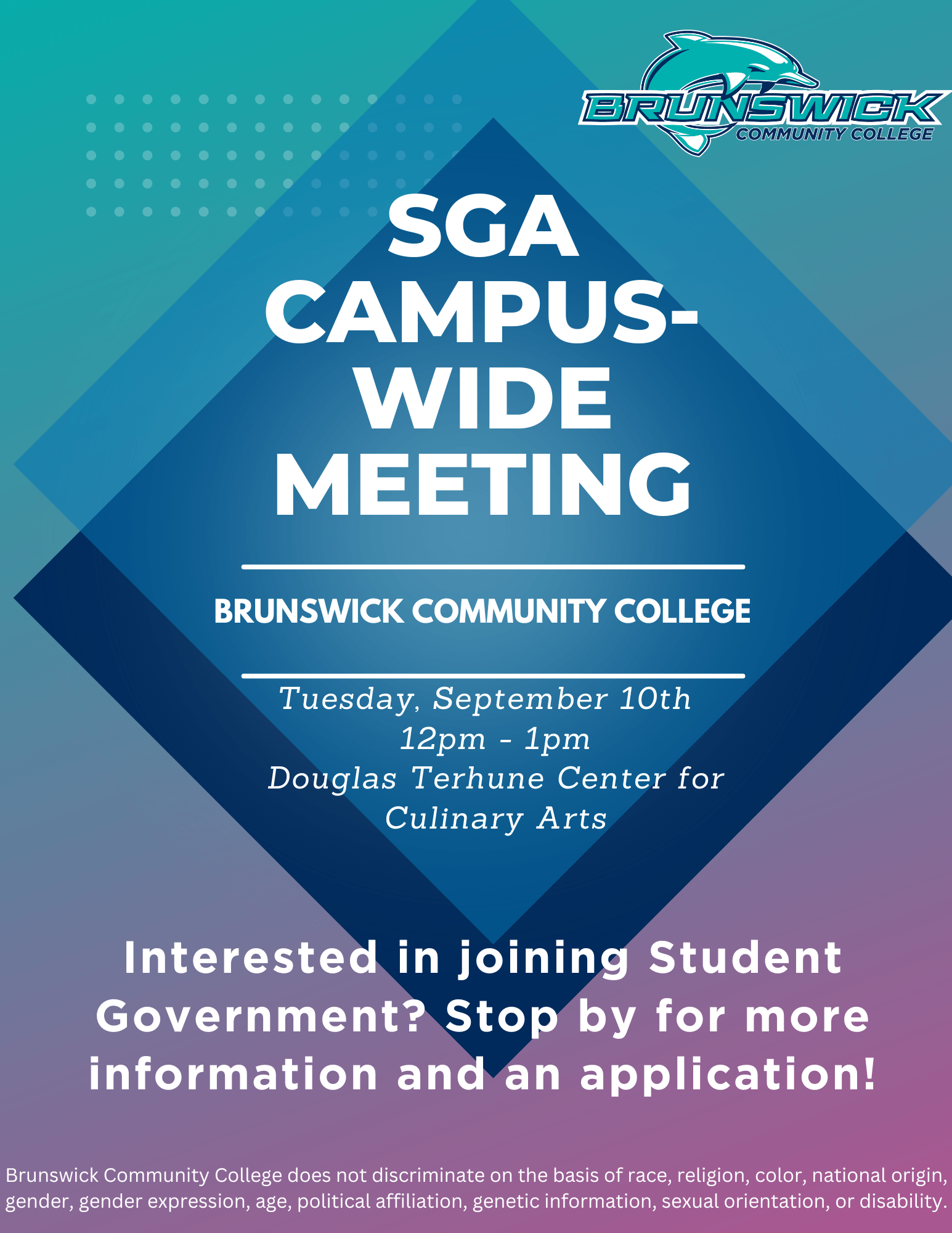 A FLYER FOR THE SGA CAMPUS-WIDE MEETING