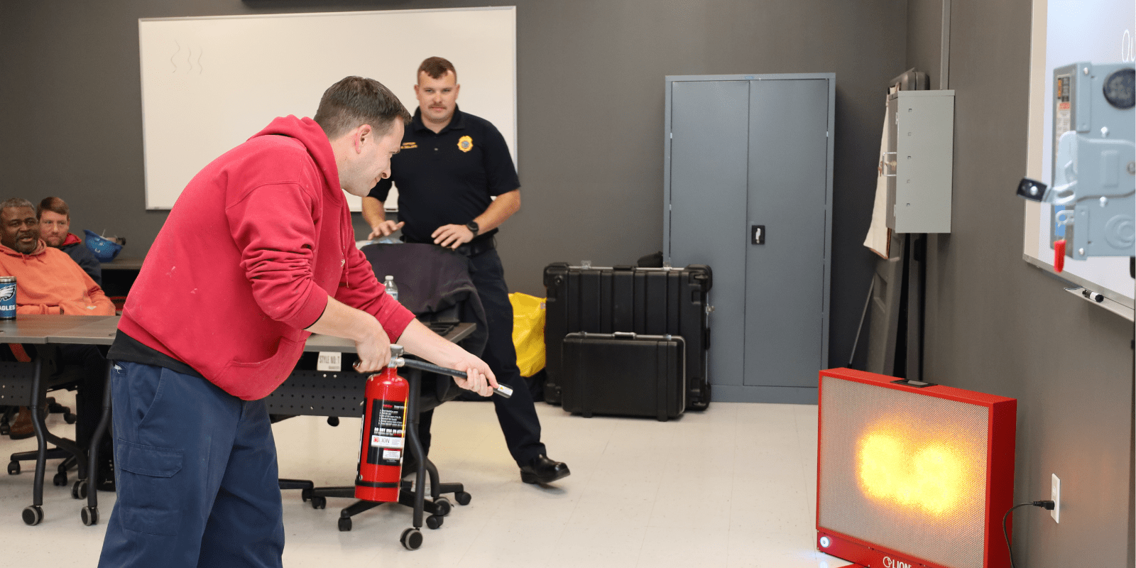 fire extinguisher training at manufacturing company