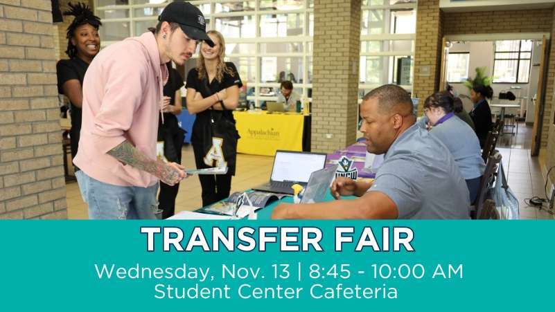 Image of students participating in the Transfer Fair