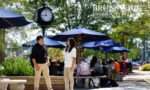 Image of students in BCC courtyard