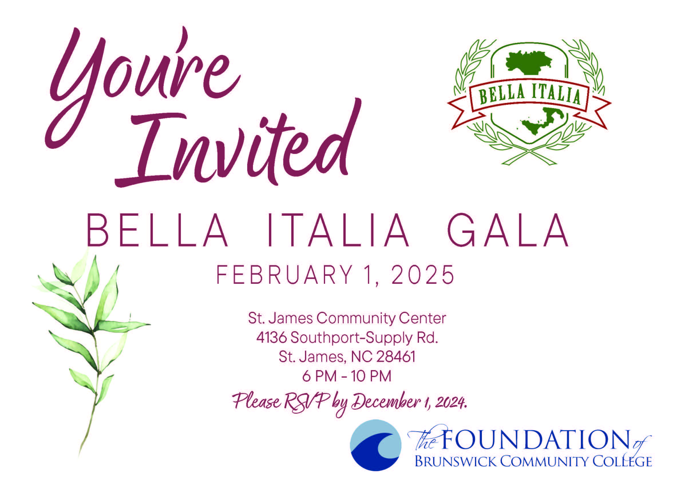 Bella Italia 2025 Invitation