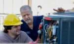 Wayne Turnage and a student in HVAC lab