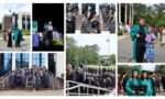 A collage of images from graduation day