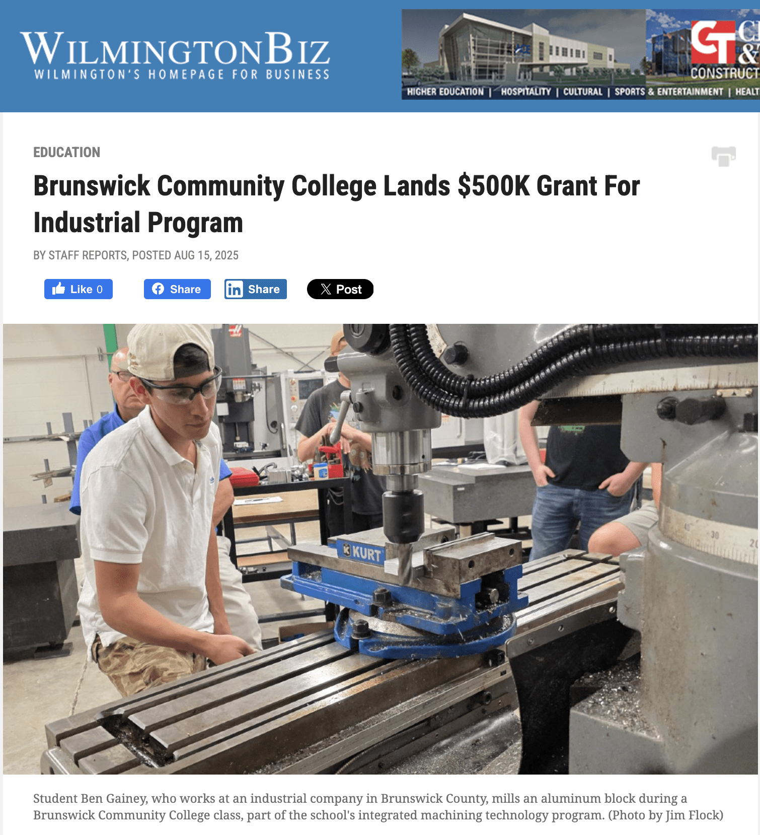 An image of a BCC Industrial Maintenance student in lab