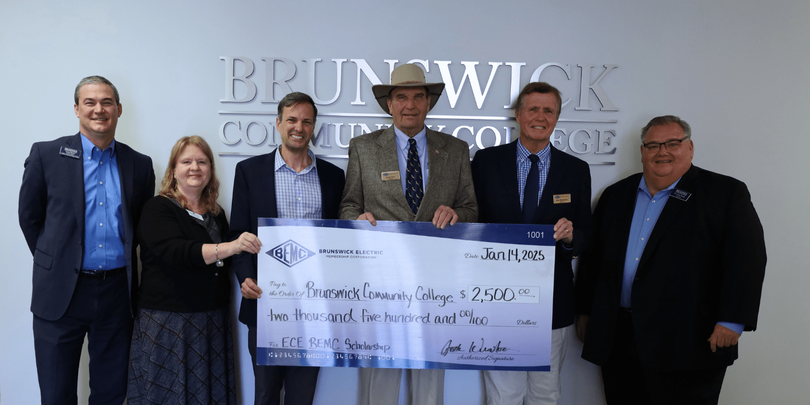 A check presentation with BCC and BEMC