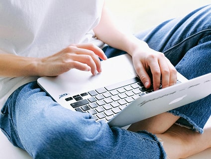 Student with Laptop