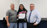 Faith Farmer, Student of the Month, pictured with her coach and BCC President Gene Smith