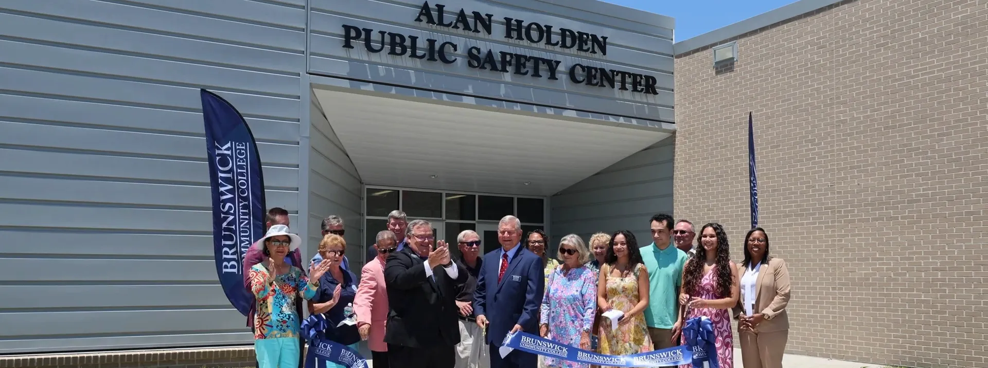 Ribbon cutting banner