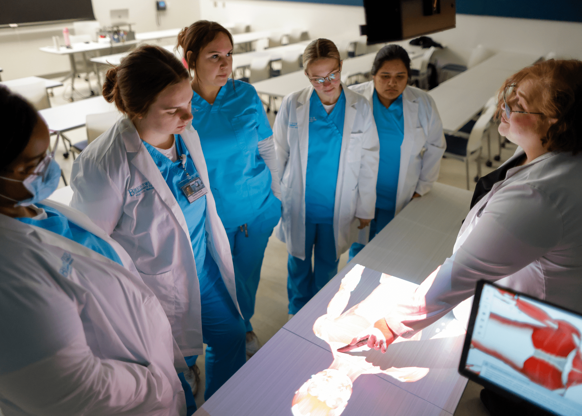 PN students in lab