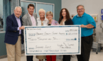 Dan and Linda Lynes presenting a check to The Foundation of BCC in support of scholarships for healthcare students